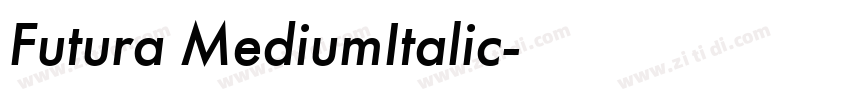 Futura MediumItalic字体转换